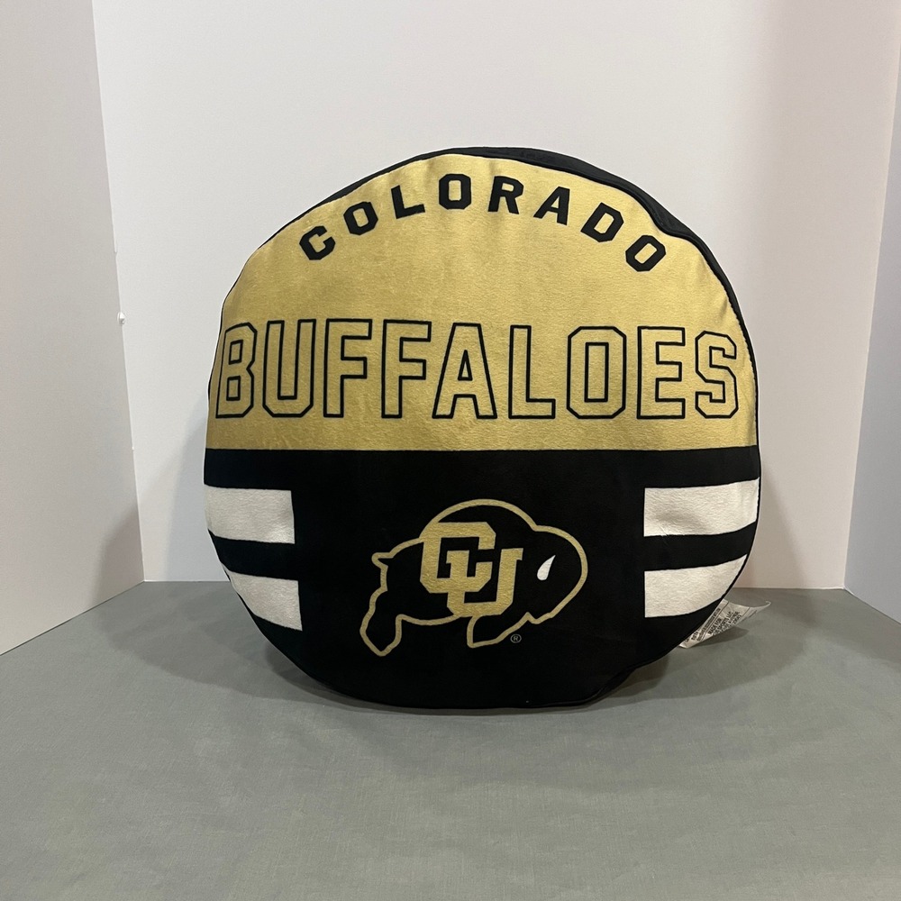 Colorado Buffaloes Round Plush Pillow Black Gold NCAA Fan Decor